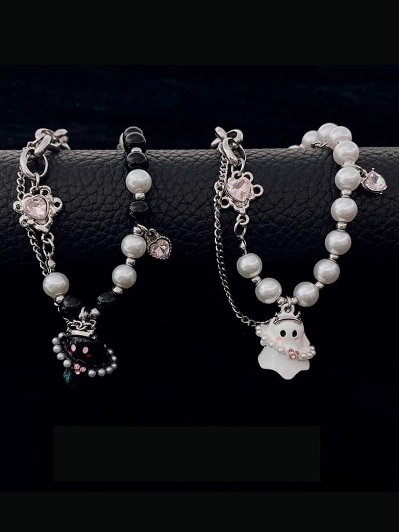 ギャルファッション アクセサリー おばけちゃん真珠ブレスレット