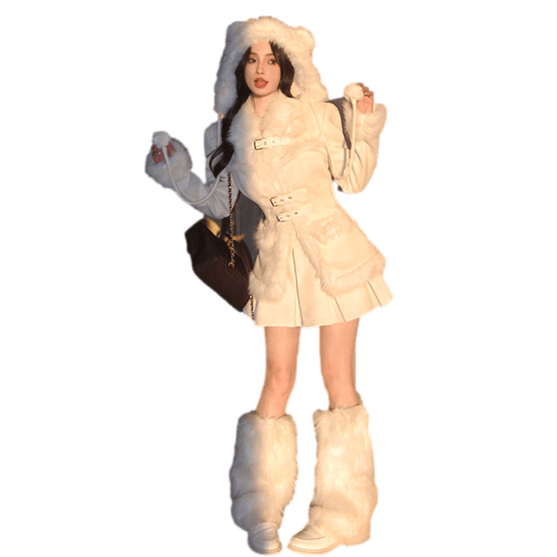 ギャルファッション ふわもこ姫系ダッフルコート