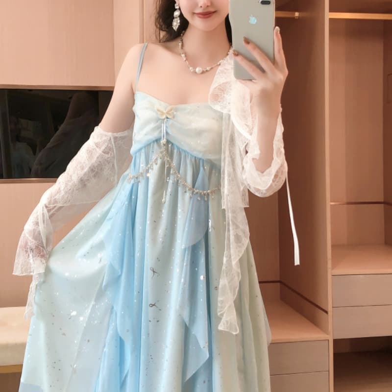 ギャルファッション 夢見るお姫様レースワンピース