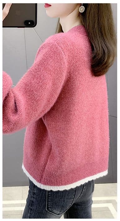 ギャルファッション カーディガン ふわもこ袖ゆったりカーディガン