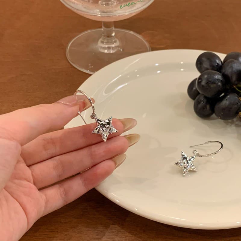 ギャルファッション アクセサリー キラめき星空ピアス＆ネックレスセット