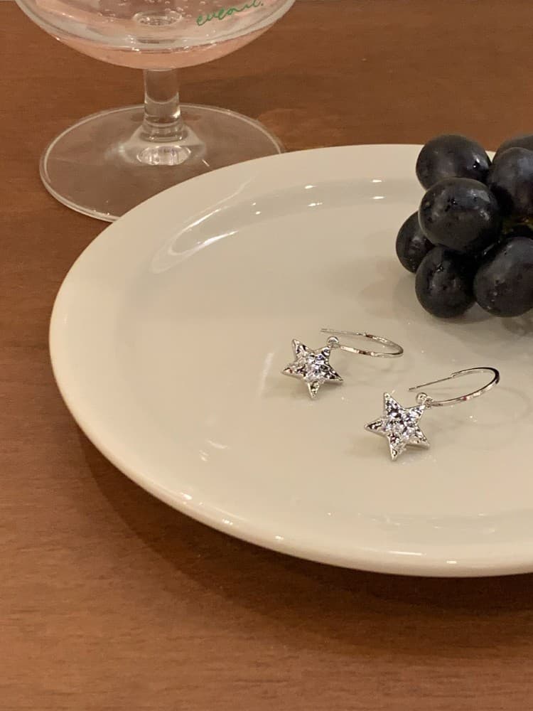 ギャルファッション アクセサリー キラめき星空ピアス＆ネックレスセット
