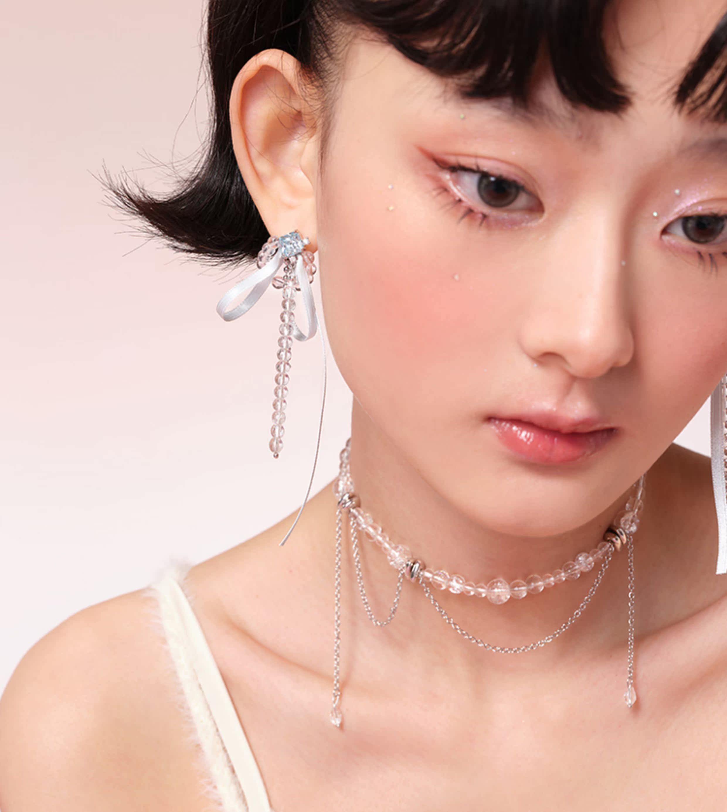 ギャルファッション アクセサリー 夢見るリボンしずくピアス