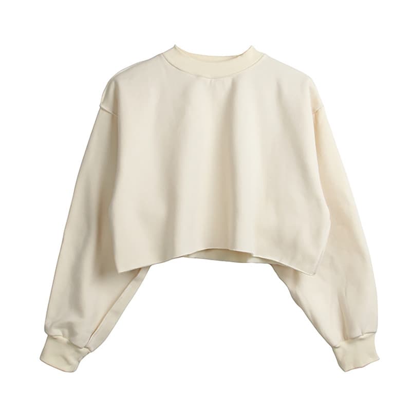 ギャルファッション スウェット ゆるシルエット ショート丈スウェット