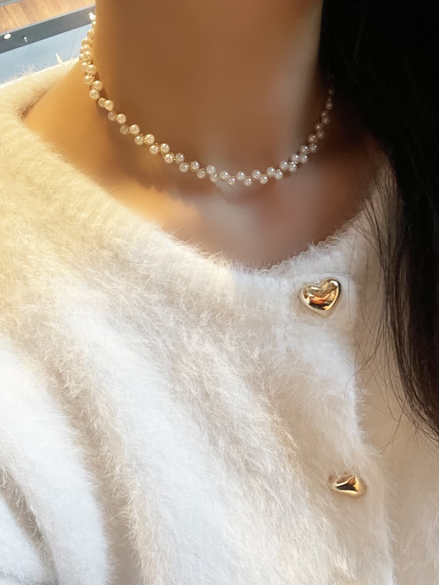 ギャルファッション アクセサリー 乙女真珠のチョーカーネックレス