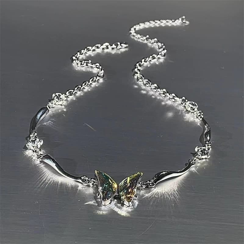 ギャルファッション アクセサリー 幻蝶きらめきネックレス