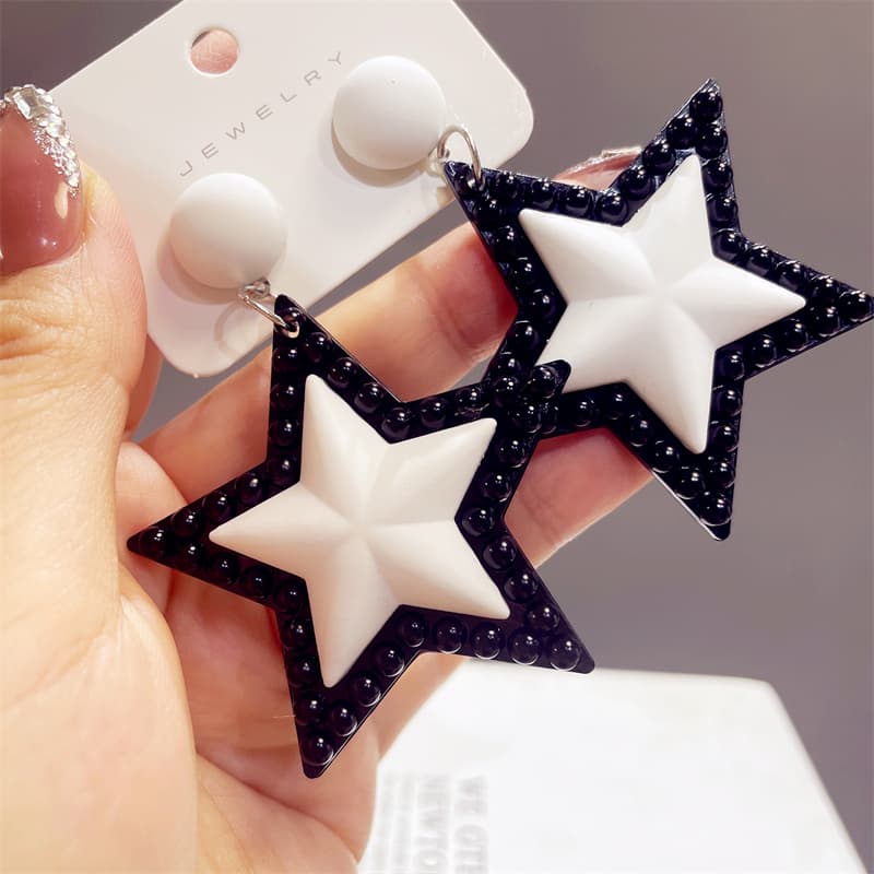 ギャルファッション アクセサリー きらめき星のドロップピアス