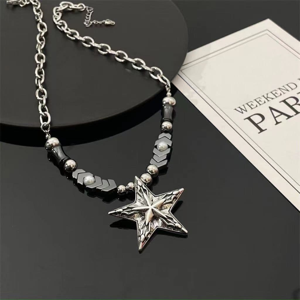 ギャルファッション アクセサリー 星空の囁き 矢印チェーンネックレス