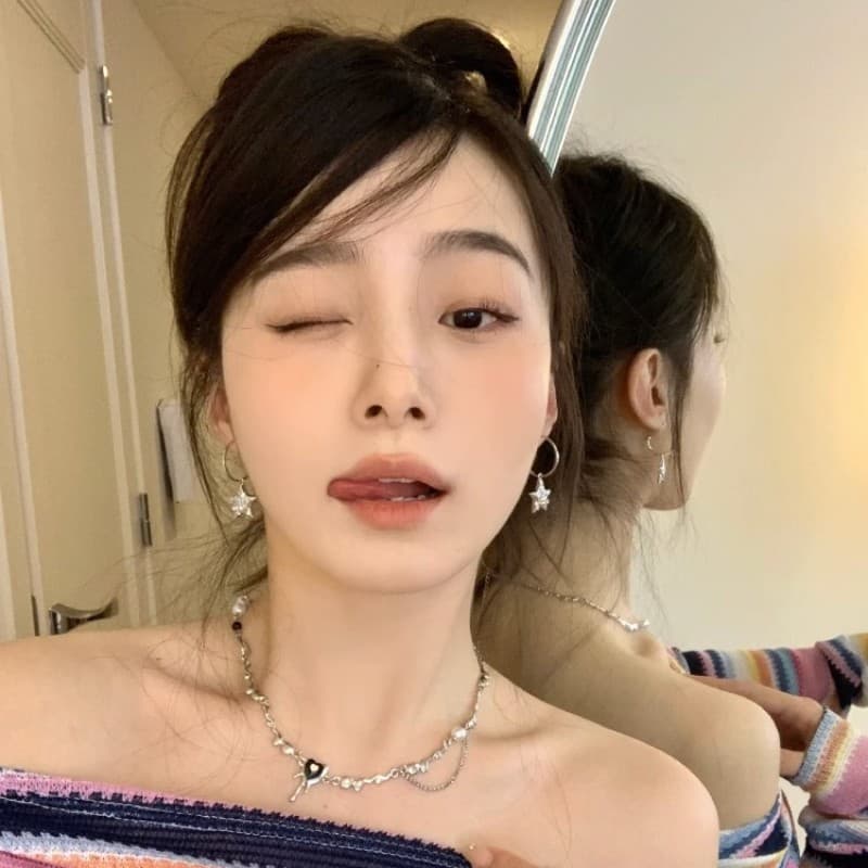 ギャルファッション アクセサリー キラめき星空ピアス＆ネックレスセット