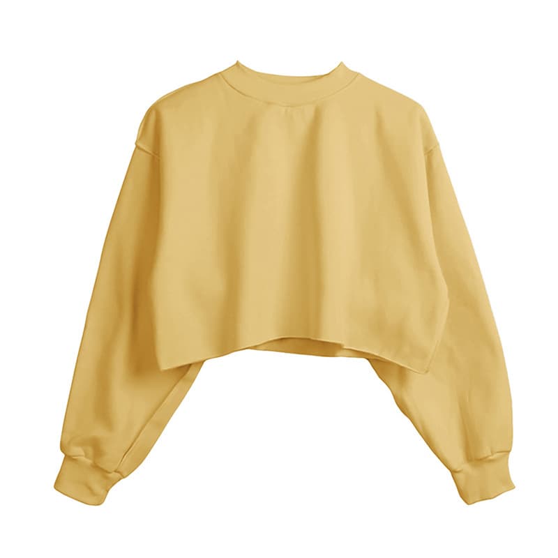 ギャルファッション スウェット ゆるシルエット ショート丈スウェット
