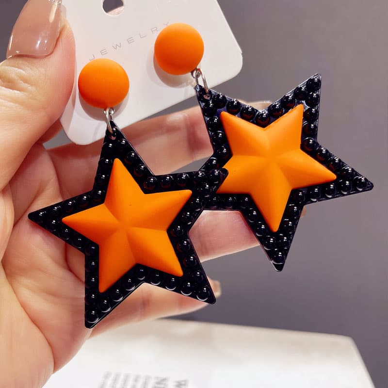 ギャルファッション アクセサリー きらめき星のドロップピアス