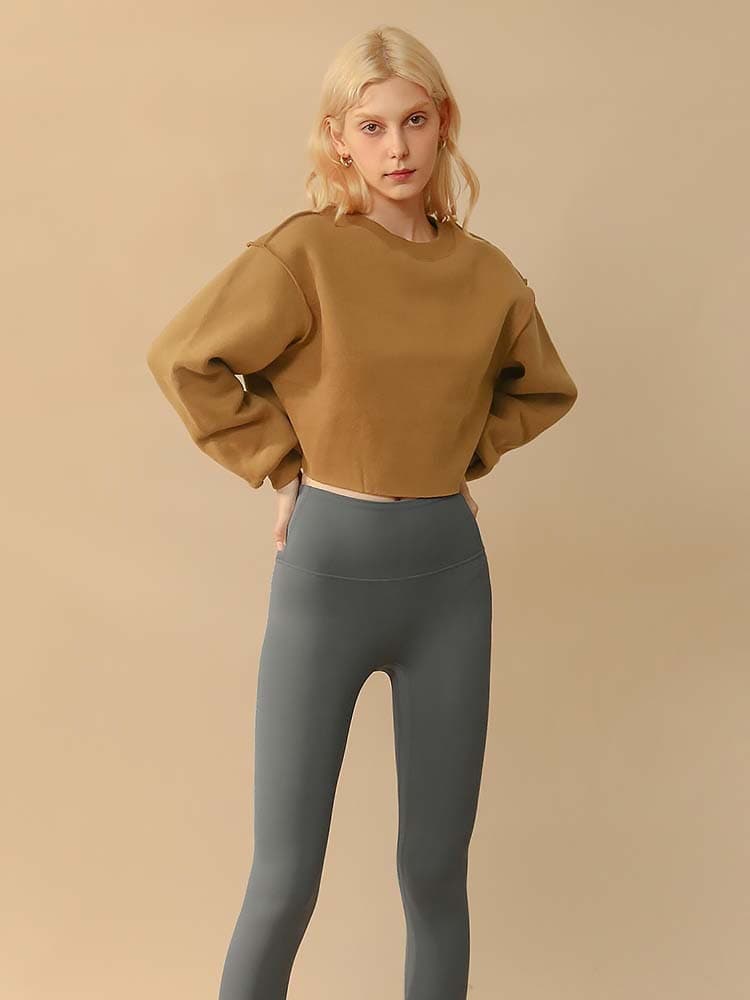 ギャルファッション スウェット ゆるシルエット ショート丈スウェット