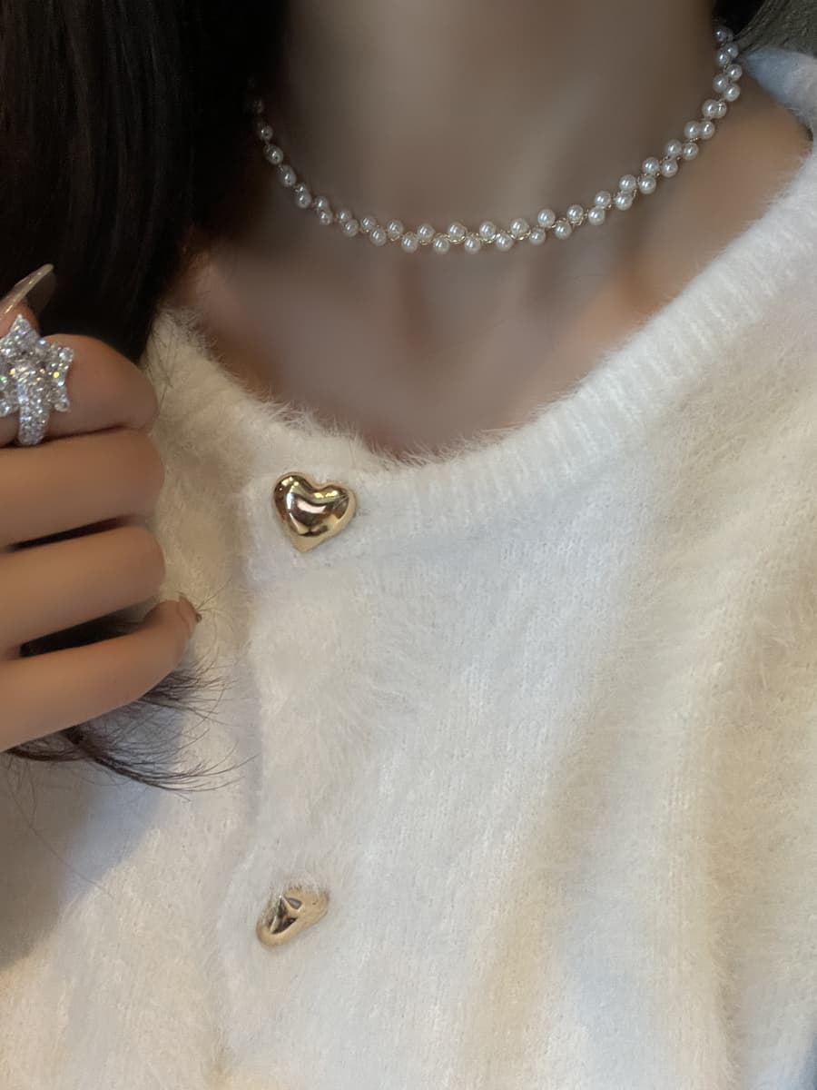 ギャルファッション アクセサリー 乙女真珠のチョーカーネックレス