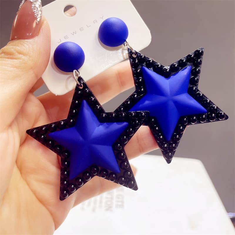 ギャルファッション アクセサリー きらめき星のドロップピアス