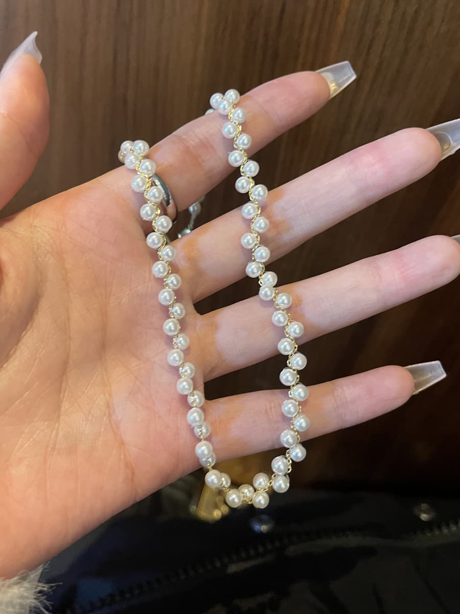ギャルファッション アクセサリー 乙女真珠のチョーカーネックレス