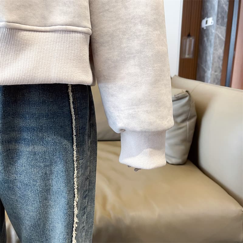ギャルファッション スウェット ナンバーブラシ トップススウェット