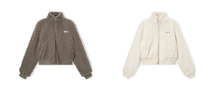 ギャルファッション アウター もこもこボアショートブルゾン