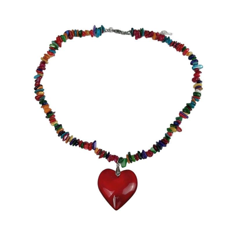 ギャルファッション アクセサリー 恋心うるり石ネックレス