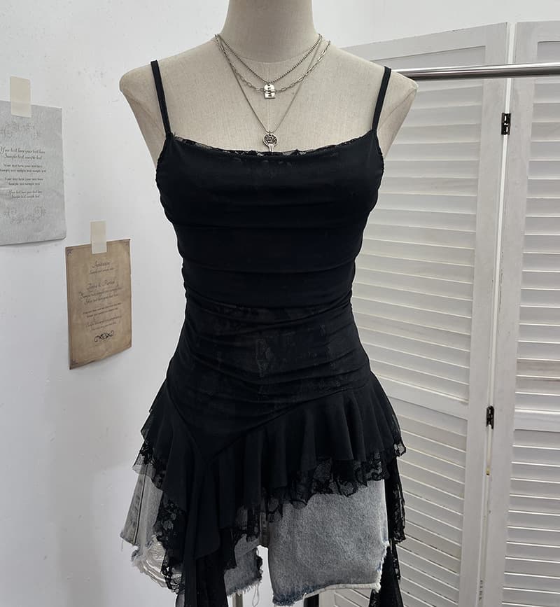 ギャルファッション 渋谷系ベロアキャミソール4色展開